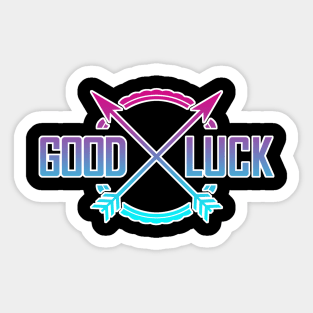 Good Luck Arrows Camping Archery Symbol Sticker